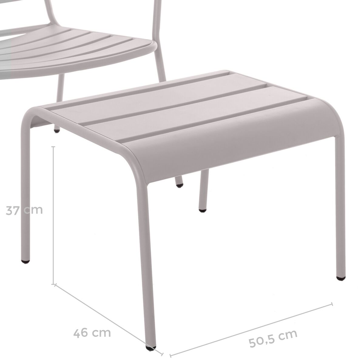 Hocker Vega Grau Stahl 50 x 47 x 37 cm
